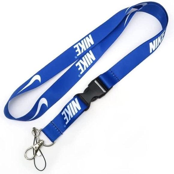 blue nike keychain